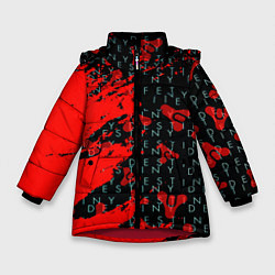 Зимняя куртка для девочки Destiny краски надписи текстура