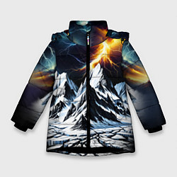 Зимняя куртка для девочки Молнии и горы