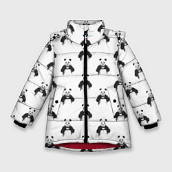 Зимняя куртка для девочки Panda love - pattern