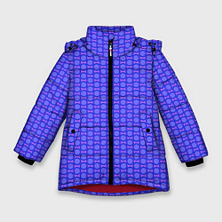 Куртка зимняя для девочки Паттерн мягкие круглые звездочки, цвет: 3D-красный