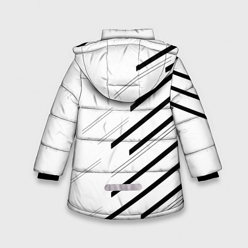 Зимняя куртка для девочки Juventus sport geometry / 3D-Черный – фото 2