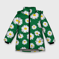 Зимняя куртка для девочки Ромашки поле из цветов