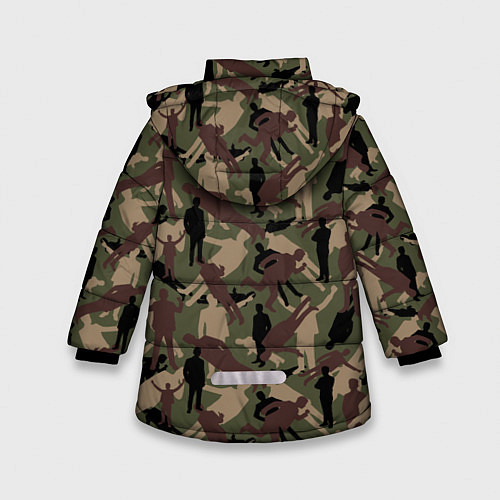 Зимняя куртка для девочки Бизнесмен - камуфляж / 3D-Черный – фото 2