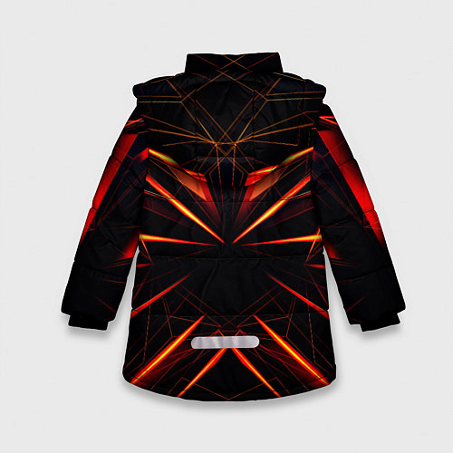 Зимняя куртка для девочки Оранжевый хрусталь / 3D-Черный – фото 2