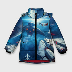 Зимняя куртка для девочки Mass Effect - space neon