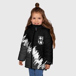 Куртка зимняя для девочки Barcelona краски текстура фк, цвет: 3D-красный — фото 2