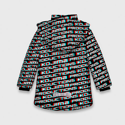 Зимняя куртка для девочки Kojima glitch pattern studio / 3D-Черный – фото 2