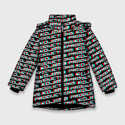 Зимняя куртка для девочки Kojima glitch pattern studio