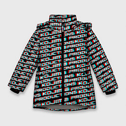 Зимняя куртка для девочки Kojima glitch pattern studio