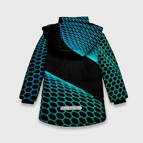 Зимняя куртка для девочки Bayer 04 football net / 3D-Черный – фото 2