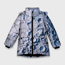Куртка зимняя для девочки Кратеры на Луне - star dust, цвет: 3D-черный