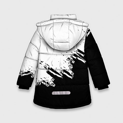 Зимняя куртка для девочки Borussia sport краски / 3D-Светло-серый – фото 2
