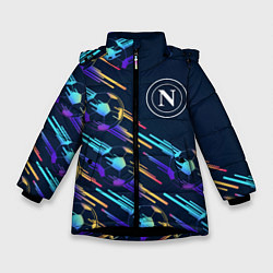 Куртка зимняя для девочки Napoli градиентные мячи, цвет: 3D-черный