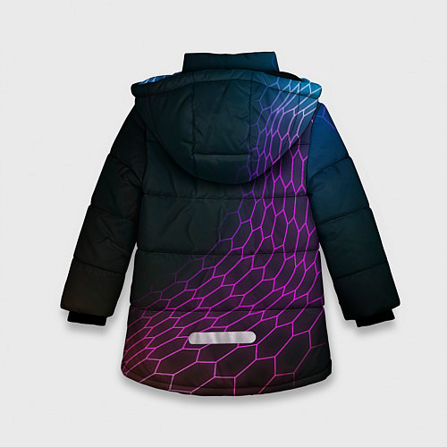 Зимняя куртка для девочки Atletico Madrid футбольная сетка / 3D-Черный – фото 2