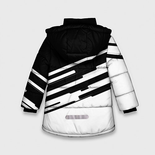 Зимняя куртка для девочки Ювентус спорт текстура / 3D-Красный – фото 2