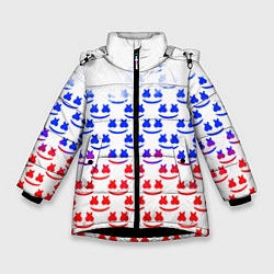 Куртка зимняя для девочки Marshmello russia color, цвет: 3D-черный