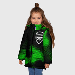 Куртка зимняя для девочки Arsenal sport halftone, цвет: 3D-черный — фото 2