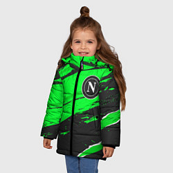 Куртка зимняя для девочки Napoli sport green, цвет: 3D-черный — фото 2