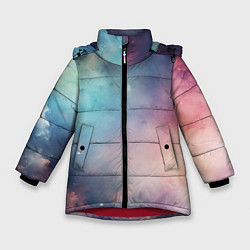 Зимняя куртка для девочки Нежный космос