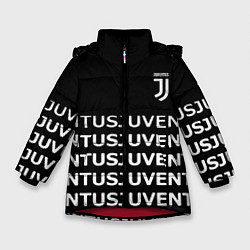 Куртка зимняя для девочки Juventus pattern fc club steel, цвет: 3D-красный