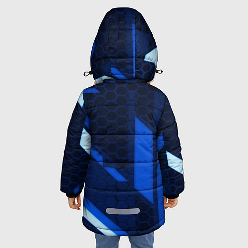 Зимняя куртка для девочки Schalke 04 sport geometry / 3D-Красный – фото 4