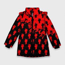 Зимняя куртка для девочки Billie Eilish pattern music steel