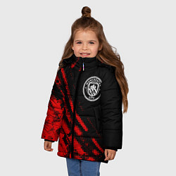 Куртка зимняя для девочки Manchester City sport grunge, цвет: 3D-красный — фото 2