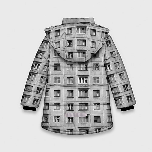 Зимняя куртка для девочки Эстетика хрущёвки / 3D-Черный – фото 2