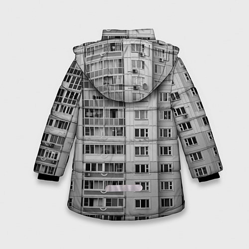 Зимняя куртка для девочки Эстетика панельки / 3D-Черный – фото 2