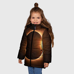 Куртка зимняя для девочки Полнолуние, цвет: 3D-черный — фото 2