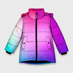 Куртка зимняя для девочки Colorful gradient, цвет: 3D-черный