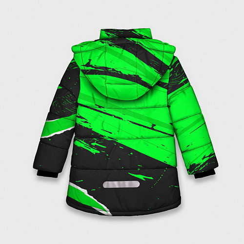 Зимняя куртка для девочки Monaco sport green / 3D-Черный – фото 2