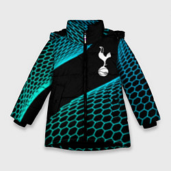 Куртка зимняя для девочки Tottenham football net, цвет: 3D-черный