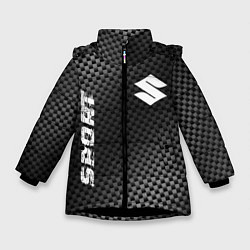 Куртка зимняя для девочки Suzuki sport carbon, цвет: 3D-черный