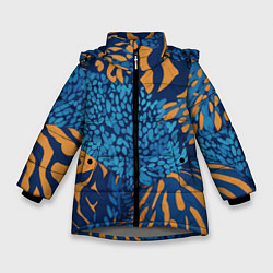 Куртка зимняя для девочки Леопёрдовые пестринки, цвет: 3D-светло-серый