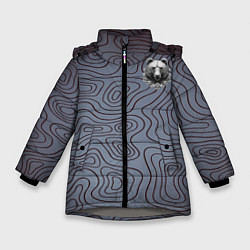 Куртка зимняя для девочки Дикий, цвет: 3D-светло-серый