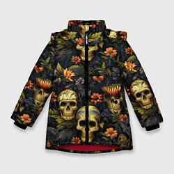 Зимняя куртка для девочки Осень и черепа