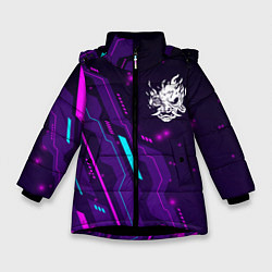 Зимняя куртка для девочки Cyberpunk 2077 neon gaming