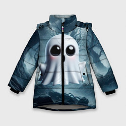 Куртка зимняя для девочки Привидениус, цвет: 3D-светло-серый