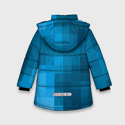 Зимняя куртка для девочки Minecraft water cubes / 3D-Черный – фото 2