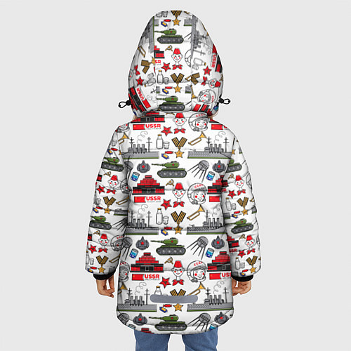 Зимняя куртка для девочки CCCP / 3D-Красный – фото 4