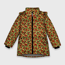 Куртка зимняя для девочки Камуфляж победы, цвет: 3D-светло-серый
