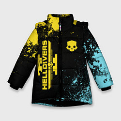 Куртка зимняя для девочки Helldivers 2: Skull Logo, цвет: 3D-черный