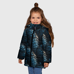 Куртка зимняя для девочки Синяя стальная броня, цвет: 3D-светло-серый — фото 2