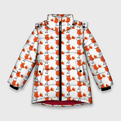 Зимняя куртка для девочки Миленькие рыжие птички