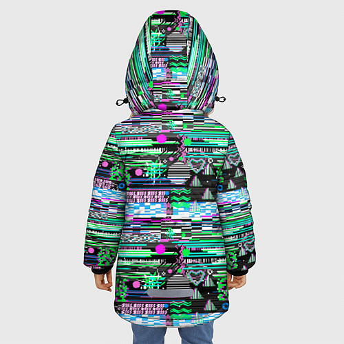 Зимняя куртка для девочки Abstract color pattern / 3D-Светло-серый – фото 4