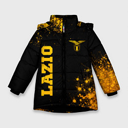 Куртка зимняя для девочки Lazio - gold gradient вертикально, цвет: 3D-черный