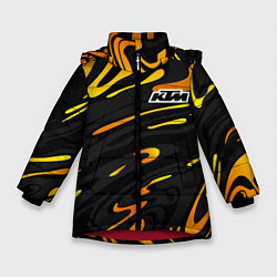 Зимняя куртка для девочки KTM - orange liquid