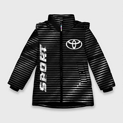 Куртка зимняя для девочки Toyota sport metal, цвет: 3D-черный