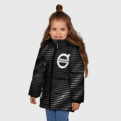 Куртка зимняя для девочки Volvo sport metal, цвет: 3D-черный — фото 2
